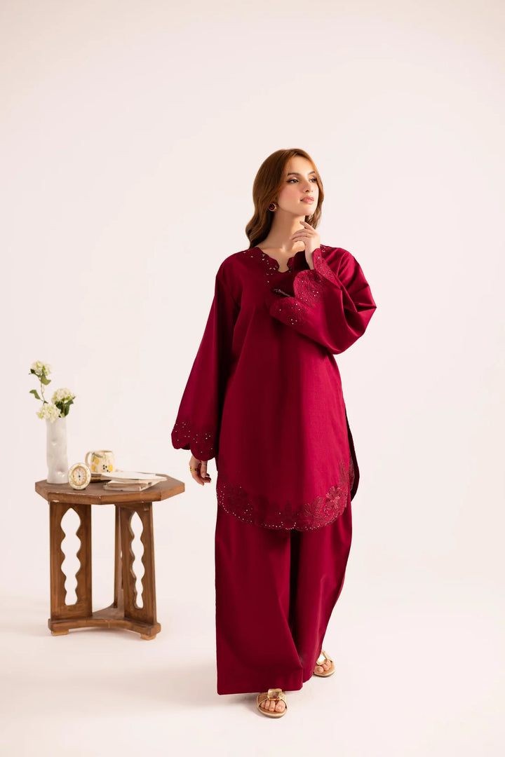 Ruby 2 PC Embroidered Set