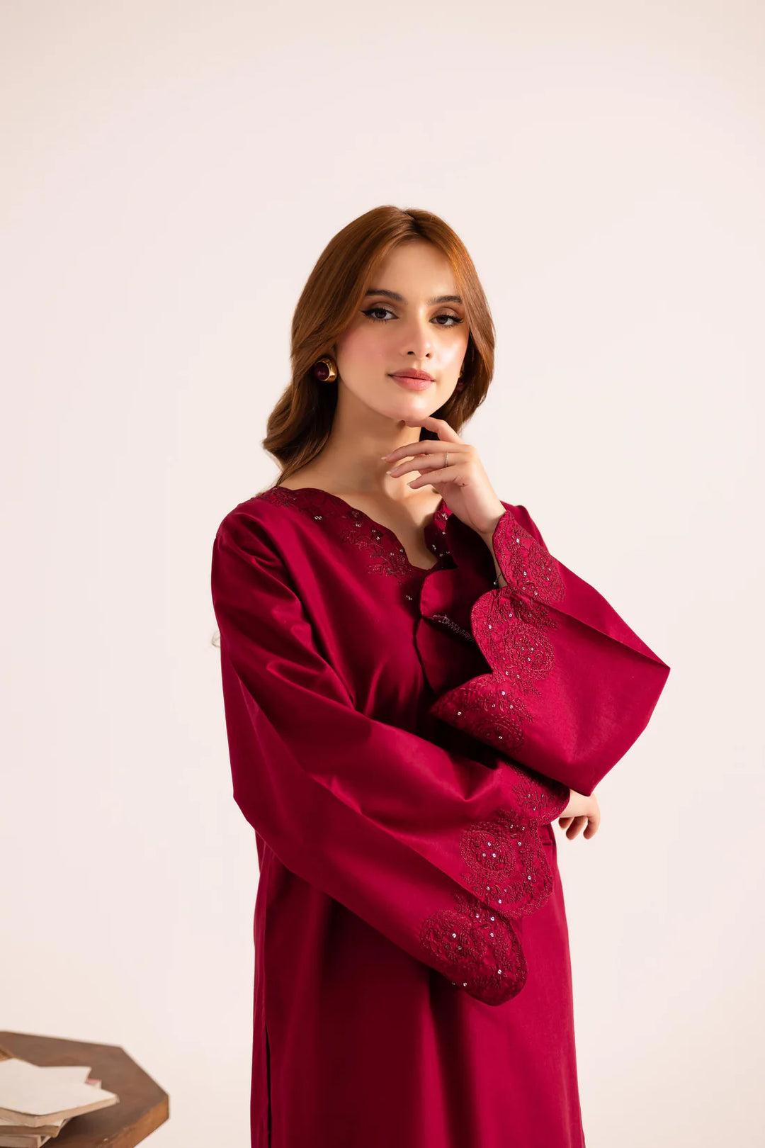 Ruby 2 PC Embroidered Set