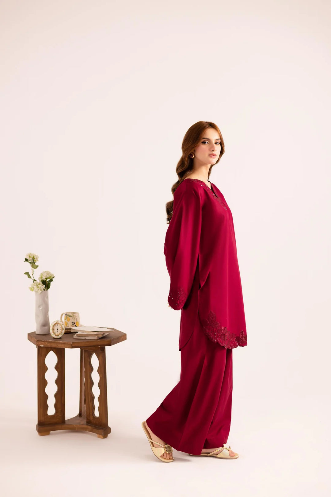 Ruby 2 PC Embroidered Set
