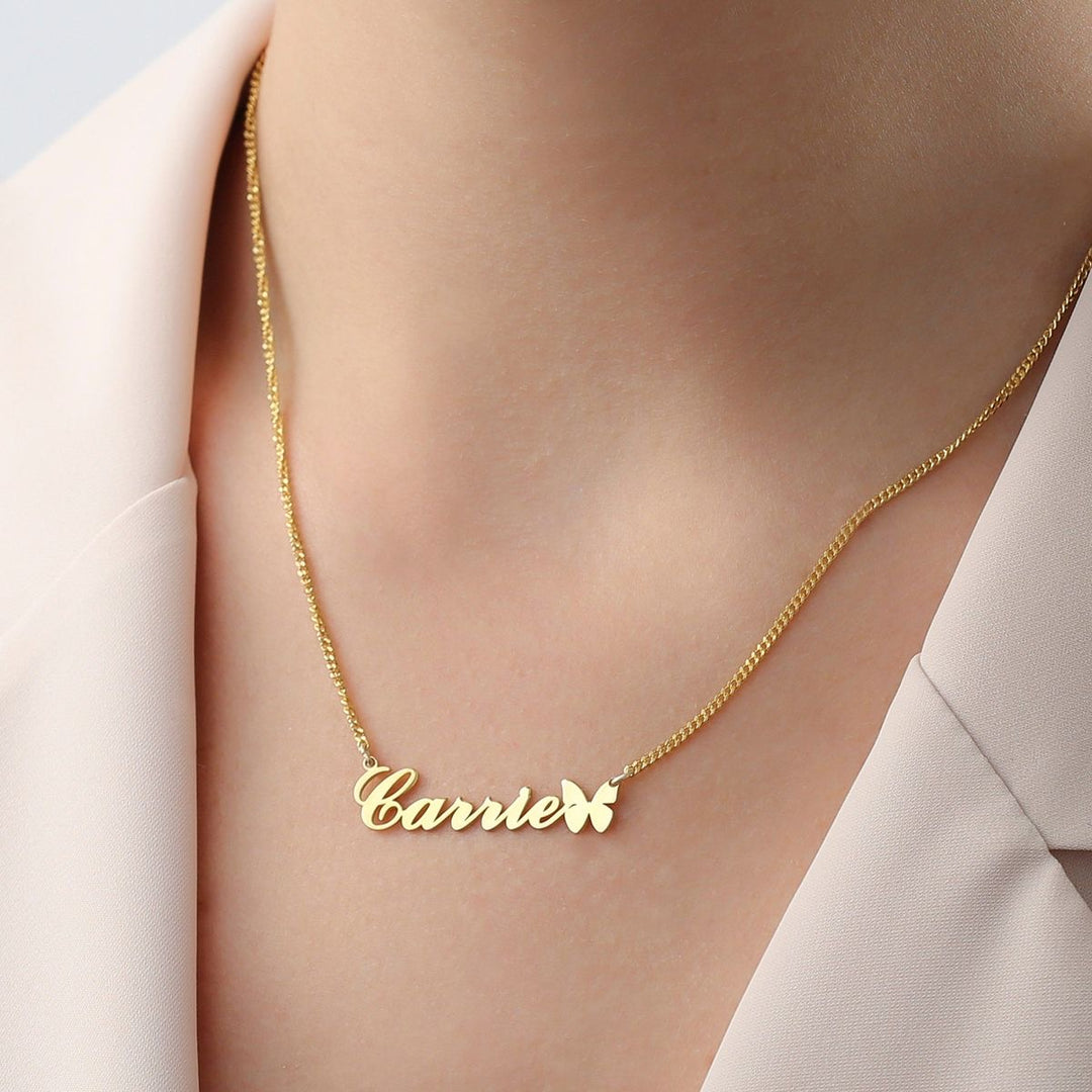 Gold Plated Name Pendant