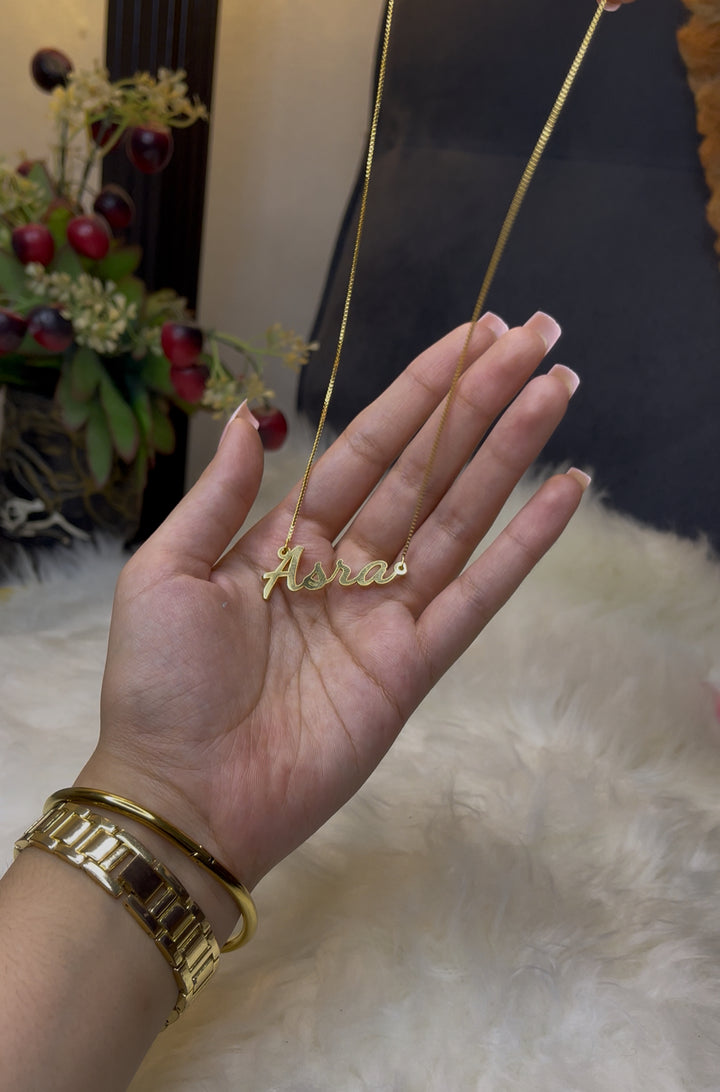 Gold Plated Name Pendant