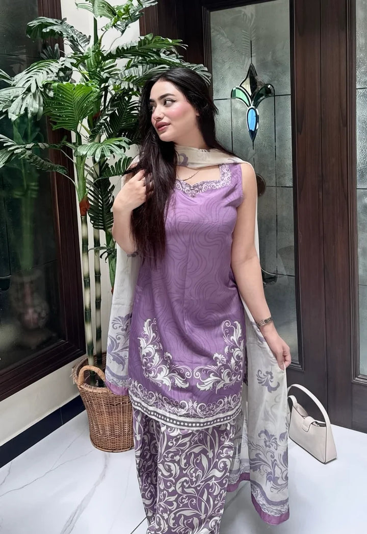 Banafsha 3 Piece Printed Suit