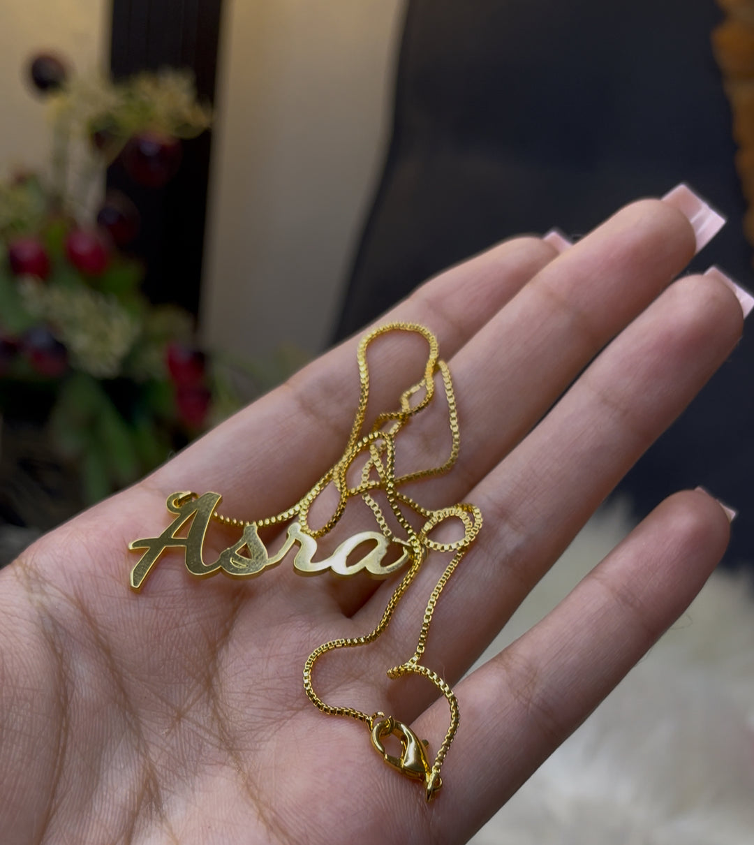 Gold Plated Name Pendant