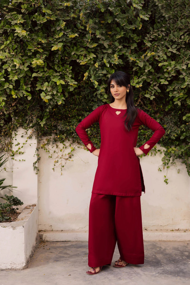 Scarlet Farshi Shalwar